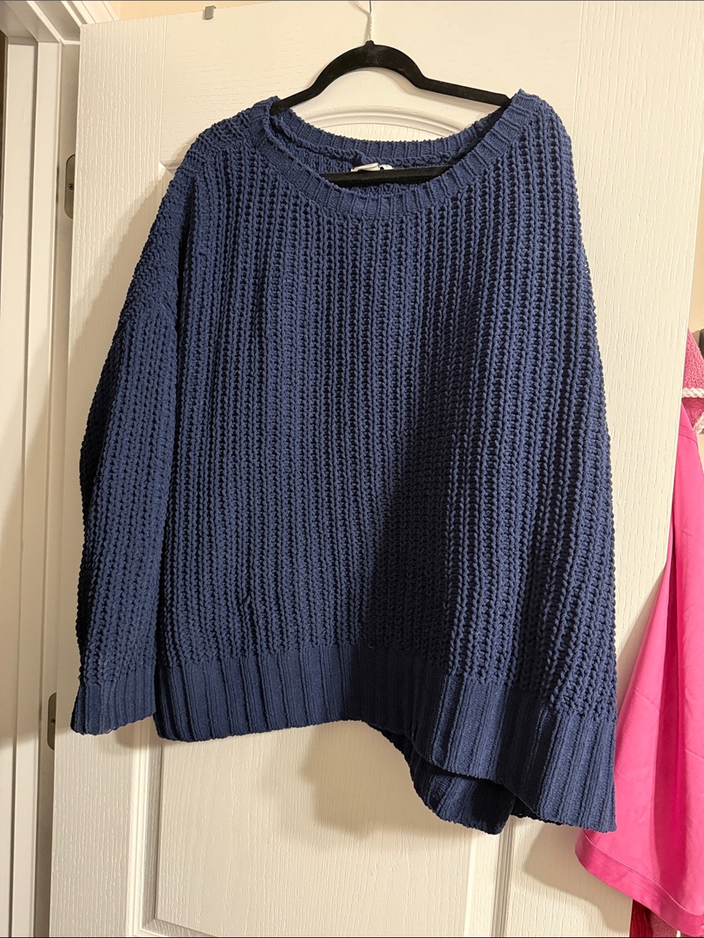 American Eagle Outfitters Navy Chunky Crewneck Sweater